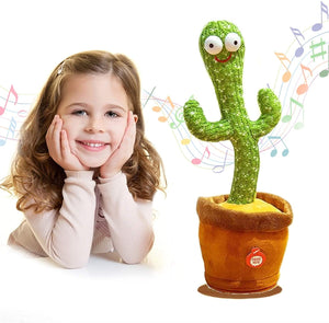 Fegishilly Electronic Shake Dancing Cactus Plush Toys, Funny Early Childhood Education Toy for Kids 1PC Plush Dancing and Singing Cactus for Home Holiday Decoration for Children